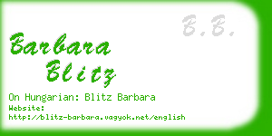 barbara blitz business card